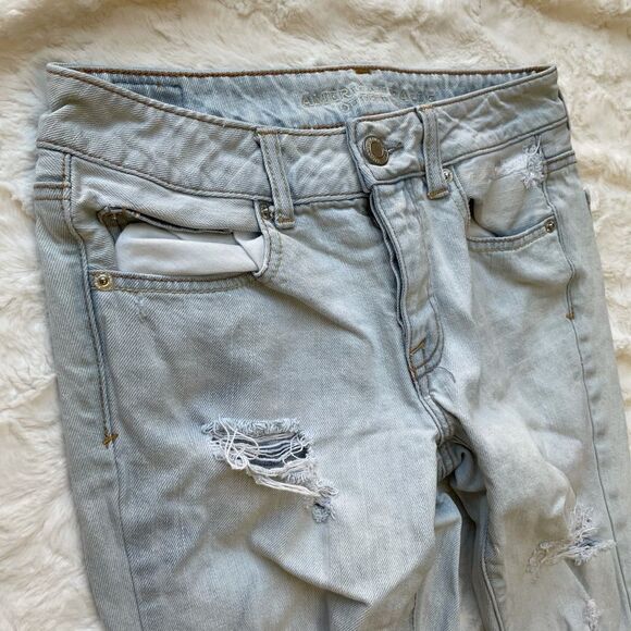 American Eagle Outfitter’s Boy Crop Denim Jeans - Women’s 0 - Picture 8 of 9